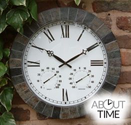 Orologio per esterni-giardino, con effetto ardesia - 45cm - About Time™